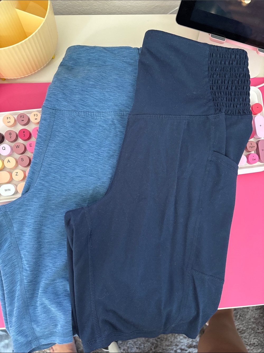 Maurices Blue and Navy Athletic Shorts with Side Pocket